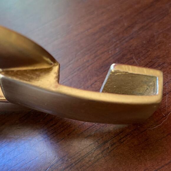 Belt Buckle Vintage Two Piece Goldtone Clasp Women 70s 80s 90s Ellen Tracy Metal - Picture 6 of 12